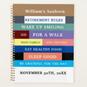 Humor Personalized Funny Retirement Rules Planner (Voorkant)