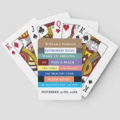 Humor Personalized Funny Retirement Rules Pokerkaarten (Achterkant)