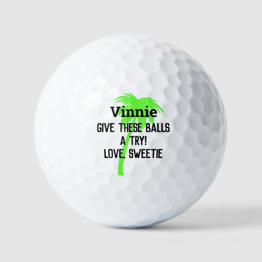 Humor plezier gepersonaliseerde aangepaste golfbal golfballen (Voorkant)