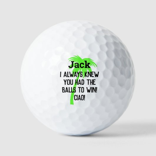 Humor plezier gepersonaliseerde aangepaste golfbal golfballen (Voorkant)