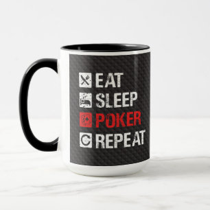 Humor Poker - Eat sleep poker repeat Mok