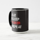 Humor Poker - Eat sleep poker repeat Mok (Voorkant links)