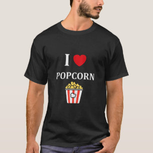 Humor Popcorn grappig schattig eten ik hou van Pop T-shirt