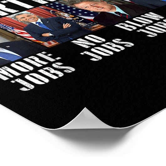 Humor Presidentiële Portretten Trump Obama Biden C Poster (Hoek)