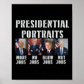 Humor Presidentiële Portretten Trump Obama Biden C Poster (Voorkant)