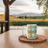 Humor Quote Abstract Blauw Sinaasappel Neutrals Mo Koffiemok