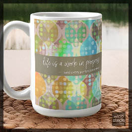 Humor Quote Abstract Blauw Sinaasappel Neutrals Mo Koffiemok