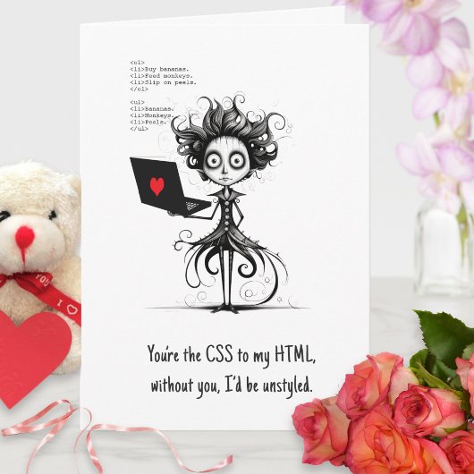 Humor Quote Computer Nerd Pun Funny Valentijnsdag Kaart