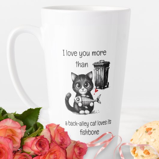 Humor Quote Flirting Cat Funny Valentijnsdag Gift Latte Mok
