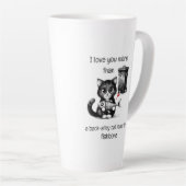 Humor Quote Flirting Cat Funny Valentijnsdag Gift Latte Mok (Rechterhoek)