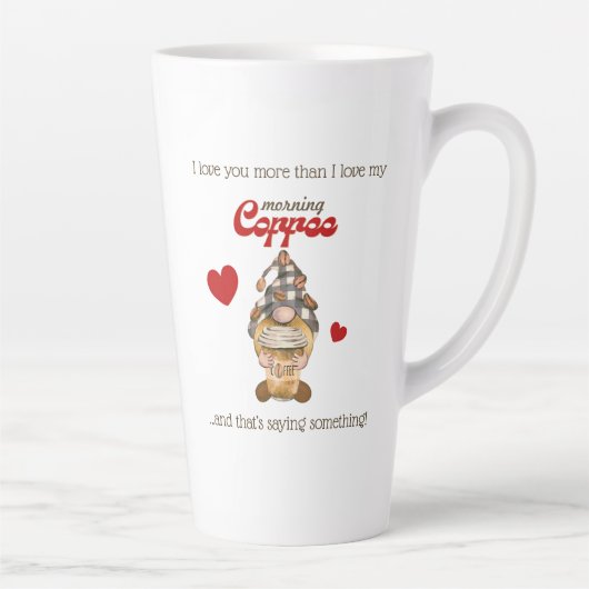 Humor Quote Gnome Coffee Funny Valentijnsdag Gift Latte Mok (Rechts)