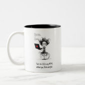 Humor Quote Schattige Nerd Grappig Valentijnsdag G Tweekleurige Koffiemok (Links)