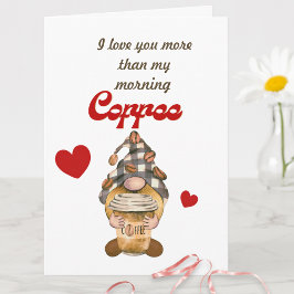Humor Quote Schattigee Gnome Coffee Funny Valentij Kaart