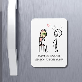 Humor Quote Stickman Gezicht Grappige Valentijnsda Magneet