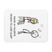 Humor Quote Stickman Gezicht Grappige Valentijnsda Magneet (Horizontaal)