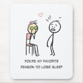 Humor Quote Stickman Gezicht Grappige Valentijnsda Muismat (Voorkant)