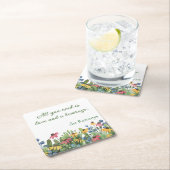 Humor Quote, Waterverf Wildflowers Kartonnen Onderzetters (Insitu)