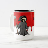Humor Reaper Anti-Murder Juice Tweekleurige Koffiemok (Voorkant links)