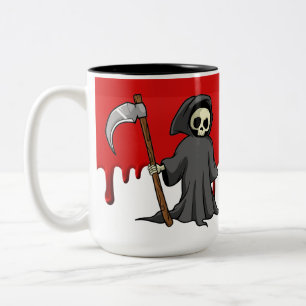 Humor Reaper Anti-Murder Juice Tweekleurige Koffiemok
