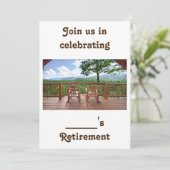 HUMOR/RETIREMENT GAAT HAND IN HAND INVITATION KAART (Staand voorkant)