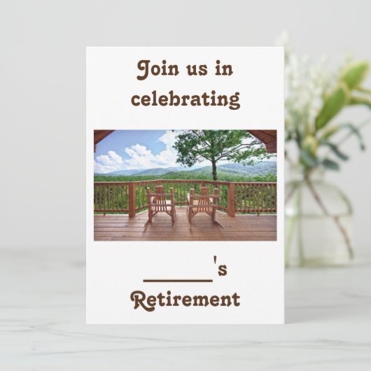 HUMOR/RETIREMENT GAAT HAND IN HAND INVITATION KAART (Staand voorkant)