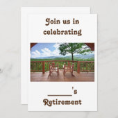 HUMOR/RETIREMENT GAAT HAND IN HAND INVITATION KAART (Voorkant / Achterkant)
