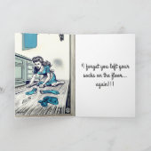 Humor Retro 70's vrouw Quote Grappige Valentijnsda Kaart (Binnen)