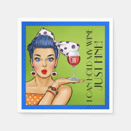 Humor Retro Wine (Party) Cocktail servetten