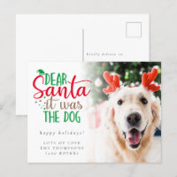 Humor Santa Het was de Dog Photo Holiday