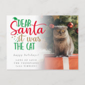 Humor Santa Het was het Briefkaart van de Kat Foto (Voorkant)