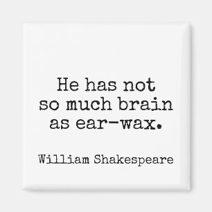 Humor Shakespeare Insult Literatuur Magneet