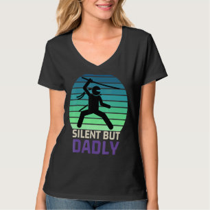 Humor Silent Maar Dadelijk Papa Joke Meme Vaderdag T-shirt