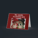 HUMOR SNOWMAN - SWEETIE VOOR CHRISTMAS FEESTDAGEN KAART<br><div class="desc">Als je man of vrouw een groot gevoel van humor heeft en je wilt hem of haar met Kerstmis oppakken,  pak dan deze geweldige kaart! BEDANKT VOOR HET OPSLAAN MET 1 VAN MIJN 8 STORES EN "MERRY CHRISTMAS" VOOR U!</div>