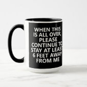 Humor Sociale afstand Introvert Mok (Links)