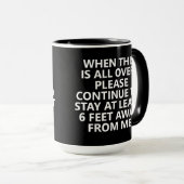 Humor Sociale afstand Introvert Mok (Voorkant rechts)