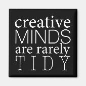 Humor Square Magnet met Witty Gezegde (Voorkant)