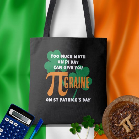 Humor St. Patrick's Day Pi-dag Wiskunde Tote Bag