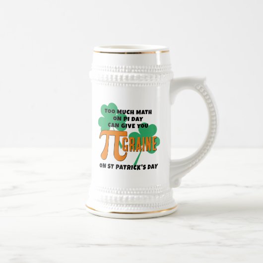 Humor St Patrick's Day PI Day Wiskunde Monogram Bierpul (Rechts)