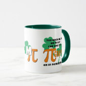 Humor St Patrick's Day PI Day Wiskunde Monogram Mok (Voorkant rechts)