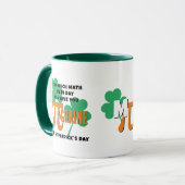 Humor St Patrick's Day PI Day Wiskunde Monogram Mok (Voorkant links)