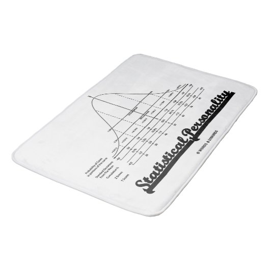 Humor statistische persoonlijkheidsbundel badmat (Gekanteld)