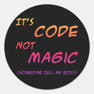 Humor-sticker programmeren ronde sticker
