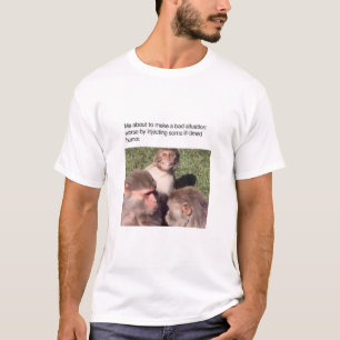 Humor T-shirt met schuine streep