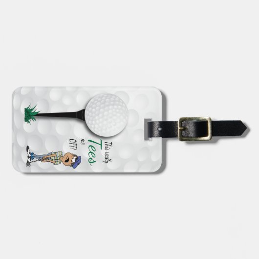 Humor T-shirt van Golfer Bagagelabel (Voorkant horizontaal)
