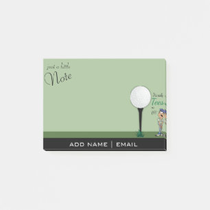 Humor T-shirt van Golfer Post-it® Notes