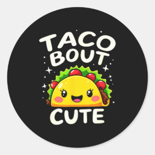 Humor Taco Over Cute Meisje Verjaardagsfeestje  Ronde Sticker