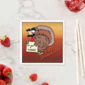 Humor Thanksgiving van Turkije Dinner Napkins Servetten (Insitu)