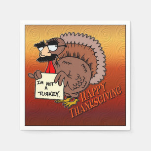 Humor Thanksgiving van Turkije Dinner Napkins Servetten