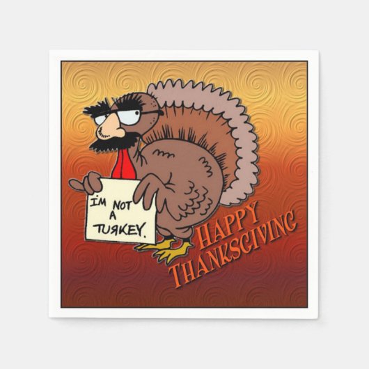 Humor Thanksgiving van Turkije Dinner Napkins Servetten (Voorkant)