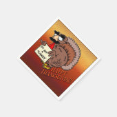 Humor Thanksgiving van Turkije Dinner Napkins Servetten (Hoek)